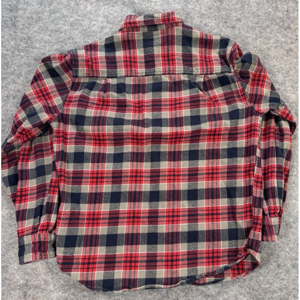 Vintage Tall Pines Button Up Flannel Men M Red Plaid Long Sleeve 100% Cotton - Picture 10 of 10